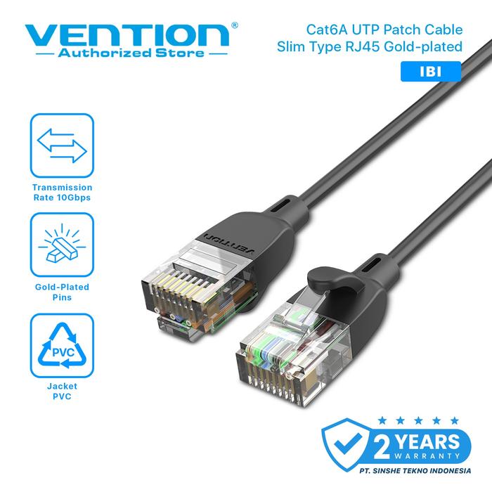 Gambar Vention Kabel Lan Ethernet Cat 6a RJ45 Gigabit LAN UTP 10Gbps IBI - 10M dari Vention Authorized Medan undefined Tokopedia