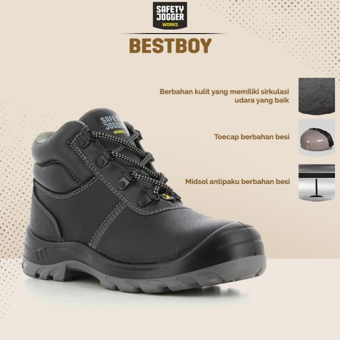 Gambar WINNAR SEPATU SAFETY JOGGER BESTBOY S3 ORIGINAL / SEPATU PROYEK SAFETY JOGGER TERLARIS - 39 dari winnarsihshop undefined Tokopedia