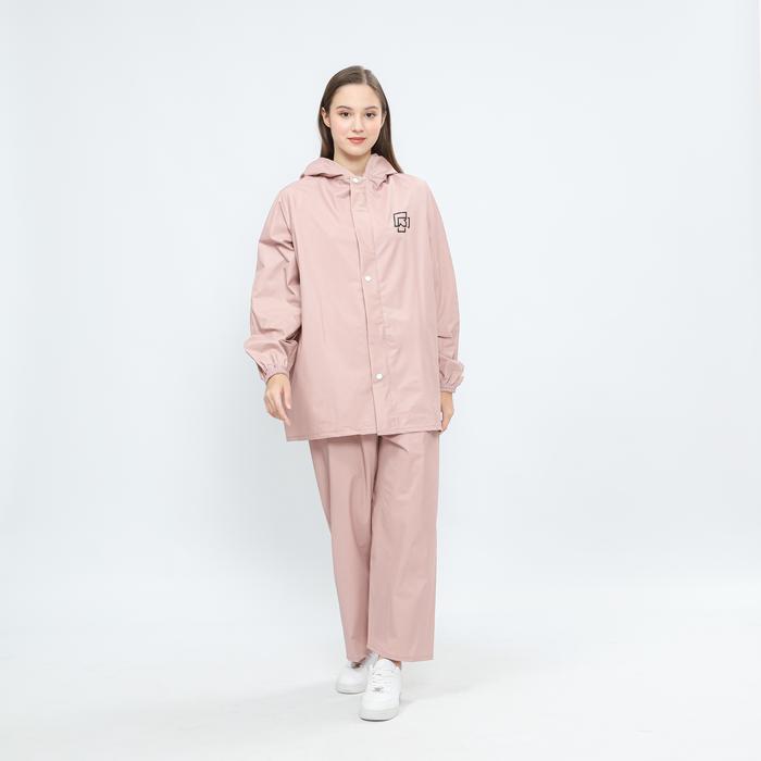 Gambar Jas Hujan Mantel Rainpro Anti Rembes Raincoat Pria Wanita Baju Celana Elastis - Dusty Pink, L dari KHN Store undefined Tokopedia