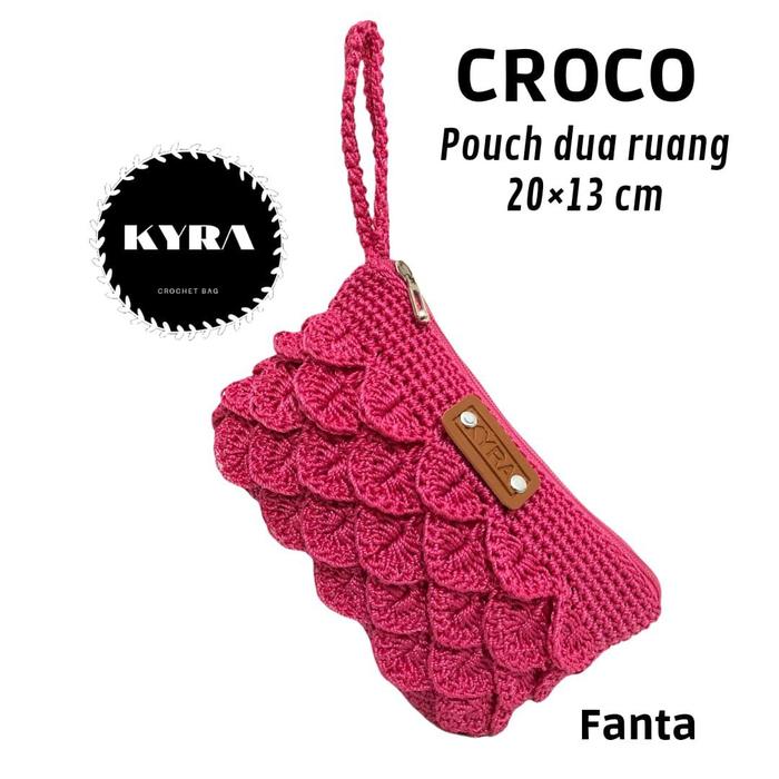 Gambar Pouch Kosmetik Rajut Handmade CROCO by Kyra - fanta dari LaristMart undefined Tokopedia