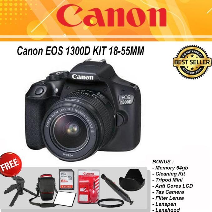 Jual Ready Stock Canon Eos 1300D Kit 18-55Mm Is Ii Wifi Kamera
