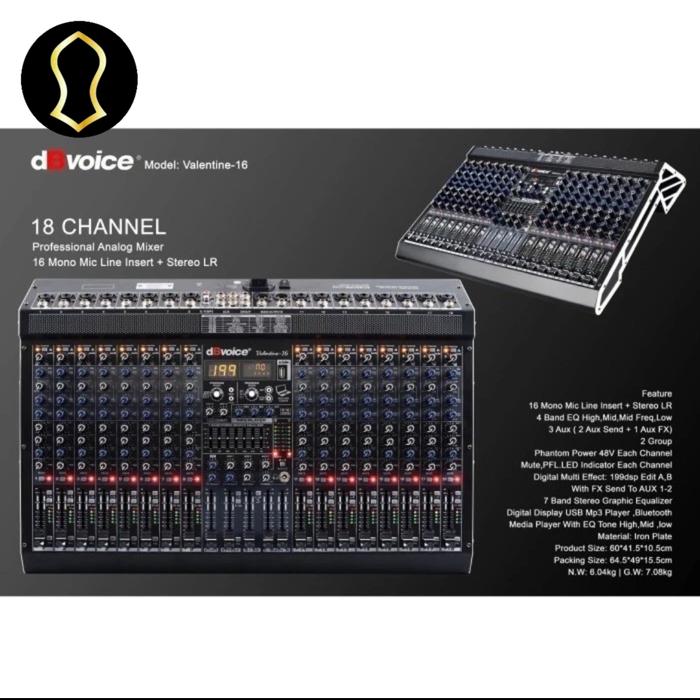 Gambar Mixer dBVoice Valentine 16 Original 16 Channel dB Voice dari Berkah Trend Audio Online undefined Tokopedia