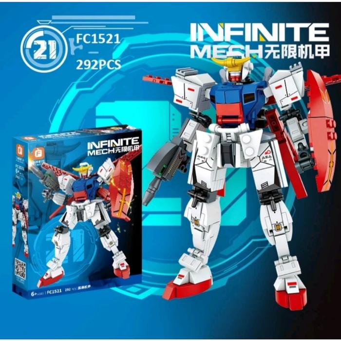 Gambar Mainan Brick Robot Infinite Mech Block Robot Perakitan Mecha 3D Balok Susun DB1521-24 DB1525-28 KP - 1521 dari kidsprojek undefined Tokopedia