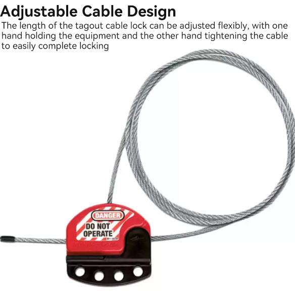 Gambar TRADESAFE Lockout Tagout Cable Lock - 6ft Adjustable Cable Lockout - 4mm sling dari Malikha&Nahla undefined Tokopedia