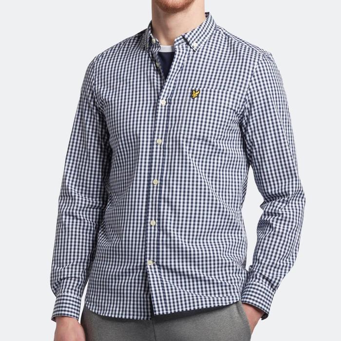 Gambar Lyle and Scott Long Sleeve Gingham Shirt Navy Original - L dari Handsome Bearded undefined Tokopedia