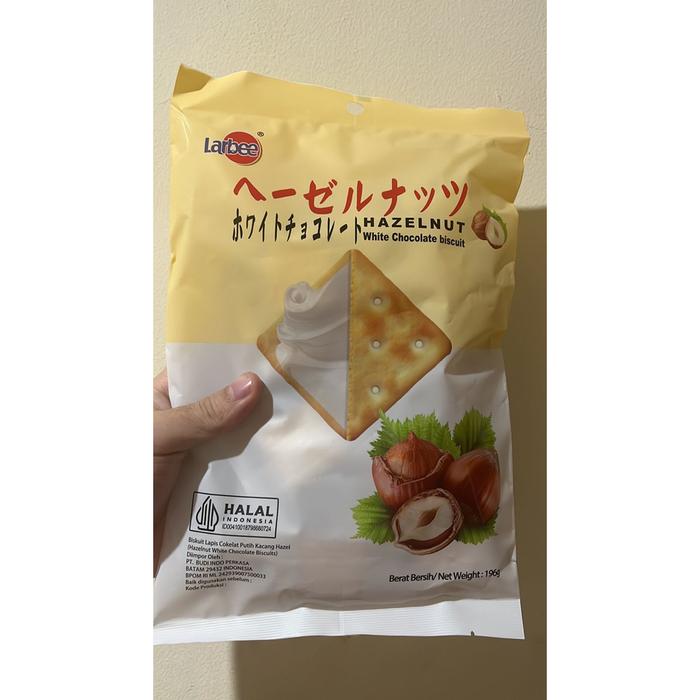 Gambar Larbee hazelnut white chocolate biscuit / Larbee biskuit lapis cokelat putih hazelnut - Fam pack 196g dari Ohayo Mart undefined Tokopedia