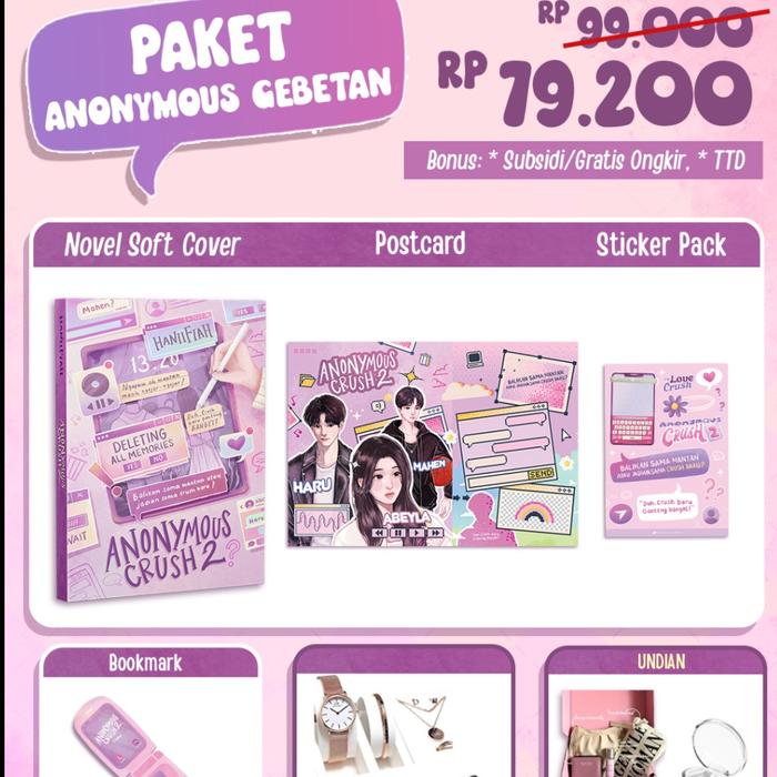 Gambar PRE ORDER - Buku Novel - Anonymous Crush 2 - Haniifiah - Skuad Media - Bumifiksi - GEBETAN dari Bumi Fiksi Makassar undefined Tokopedia