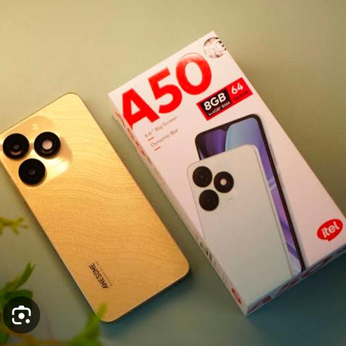 Gambar itel A80 8+128 GB kamera 50 mp garansi resmi 1 tahun (imei terdaftar) - A50 8+64 gold dari gudang phoncell undefined Tokopedia
