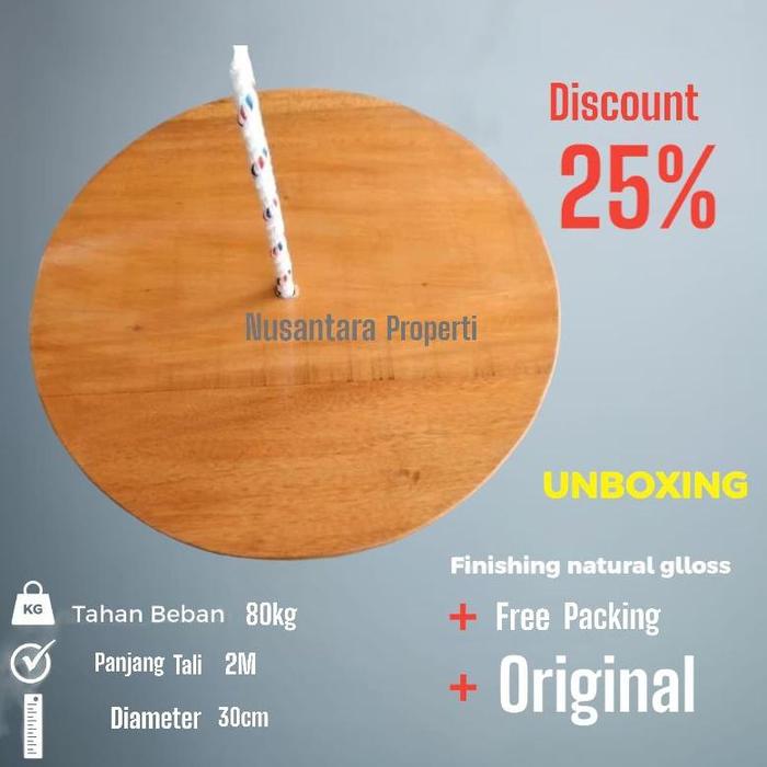 Gambar [LARIS] wooden swing kit ayunan anak ayunan kayu / ayunan rantai tali tambang dari JAY@ MAKMUR undefined Tokopedia