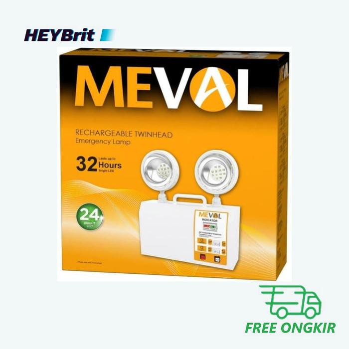 Gambar LAMPU EMERGENCY LAMP MEVAL TWIN HEAD MP2-02A 32 JAM TERLARIS dari HEYBrit undefined Tokopedia