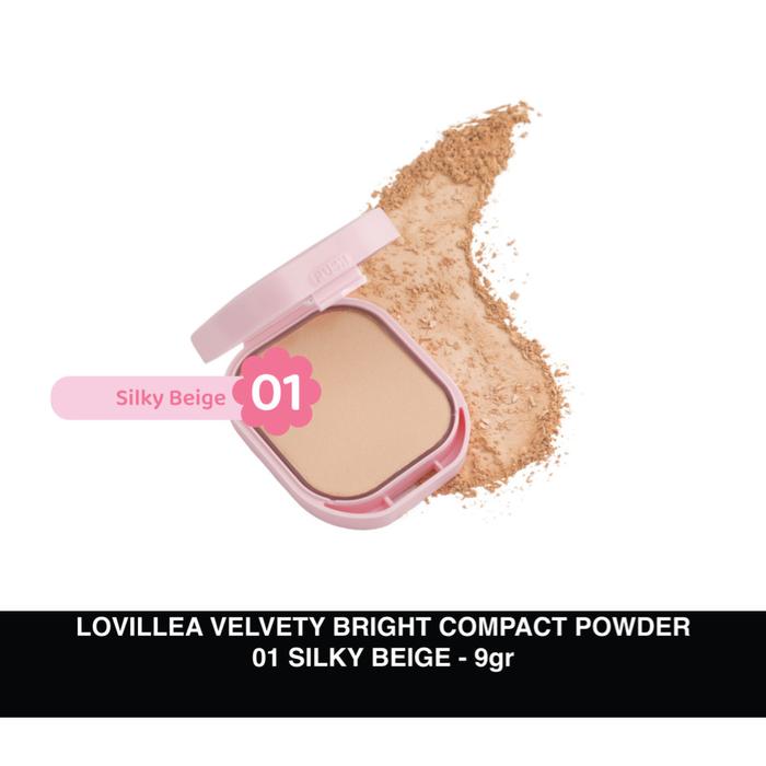 Gambar LOVILLEA Velvety Bright Compact Powder 9gr - Silky Beige dari Kumiko Mart undefined Tokopedia