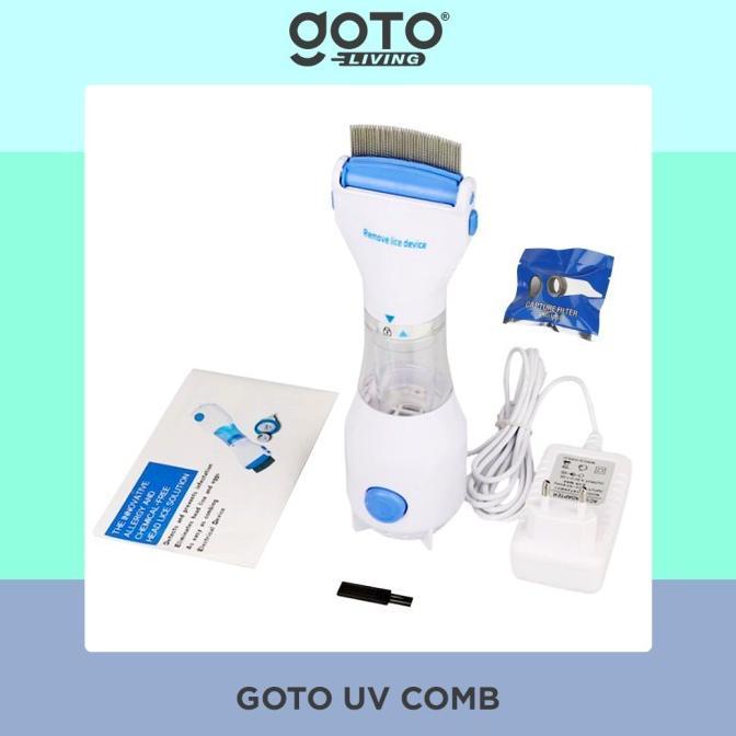 Gambar Sisir Rambut Penghilang Kutu Elektrik Vacuum V-Comb - WHITE dari Petal Poisie undefined Tokopedia