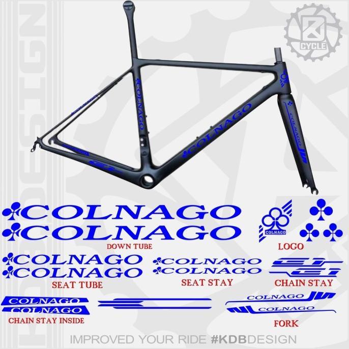 Gambar PART SEPEDA DECAL FRAME COLNAGO CUSTOM ROADBIKE KLATEN DECAL BIKE - Blue dari Ezaz Shops undefined Tokopedia