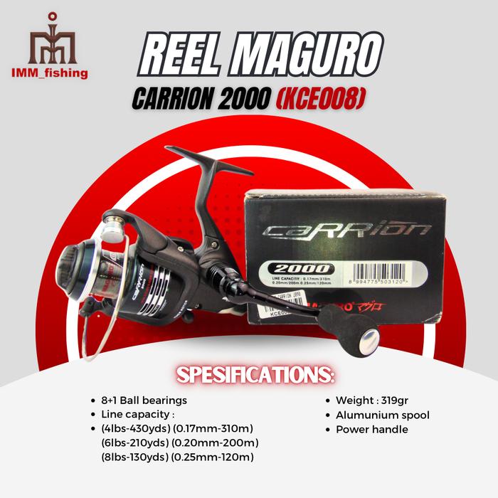 Gambar REEL MAGURO CARRION | Alat Gulungan Pancing | Spinnin - 2000 dari Imm Fishing undefined Tokopedia