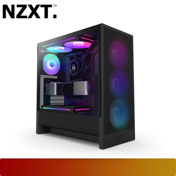 Gambar NZXT H5 Flow RGB Compact Mid-tower Airflow Case - BLACK dari MAXCOM ONLINE undefined Tokopedia