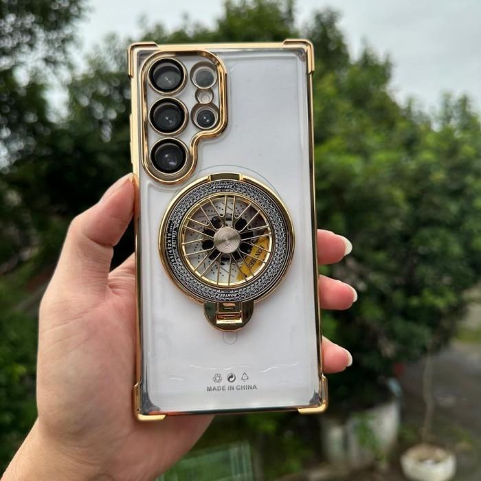 Gambar Samsung galaxy S22 Ultra / S22 Plus / S22 Soft Hard case MagSafe wireless Ring stand transparan clear bumper anti crak shocprof casing cover - Gold, S22 dari Lukman prayetno undefined Tokopedia