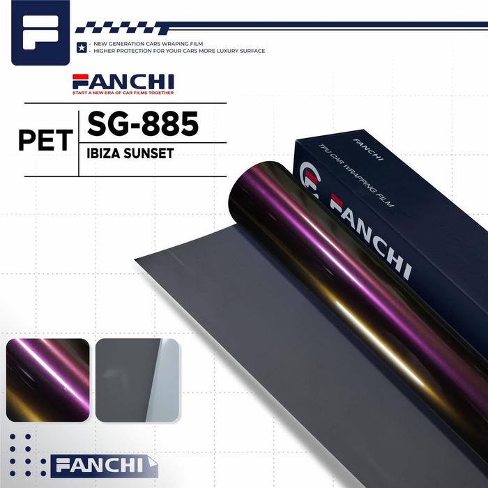 Gambar 152CM Sticker FANCHI PET135 ID-8815 Chameleon Ibiza Sunset PET 152CM permeter dari Detail Sticker undefined Tokopedia