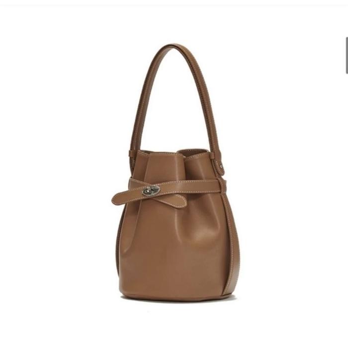 Jual Ostkaka Classic Belt Bucket Bag - Brown - Kab