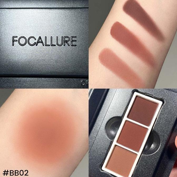 Gambar Focallure 3 Color Diy Eyeshadow Palette High Pigment Pro-Palette E11 - BB02 dari Petal Poisie undefined Tokopedia