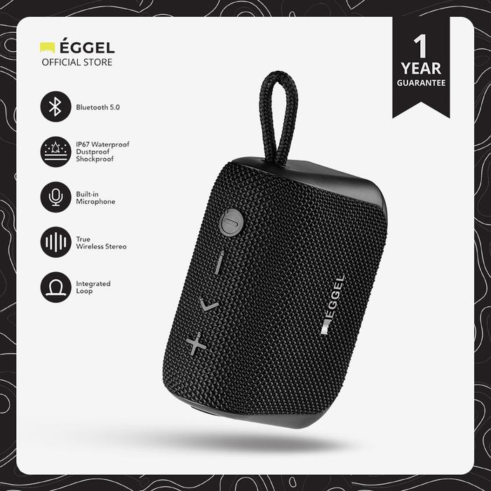 Gambar Eggel Fit 3 Waterproof Portable Bluetooth Speaker - Black dari EGGEL Audio undefined Tokopedia