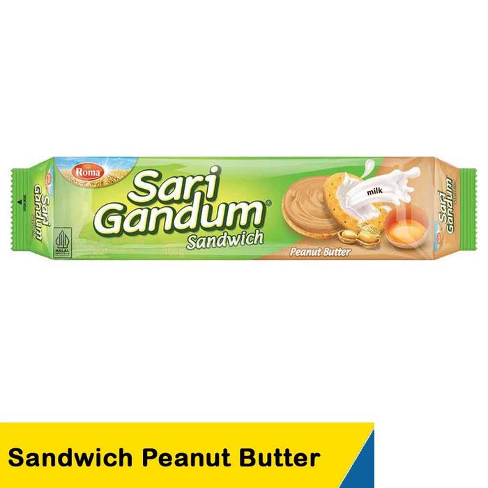 Gambar ROMA SARI GANDUM COKLAT - KACANG Biskuit Sandwich Chocolate - Peanut - KACANG dari Hemat-O Shop undefined Tokopedia