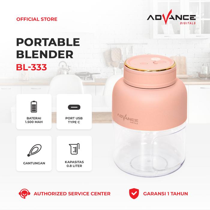 Gambar Advance Blender Portable BL-333 Garansi Resmi Advance 1 Tahun - Merah Muda dari Advance Digitals Store1 undefined Tokopedia