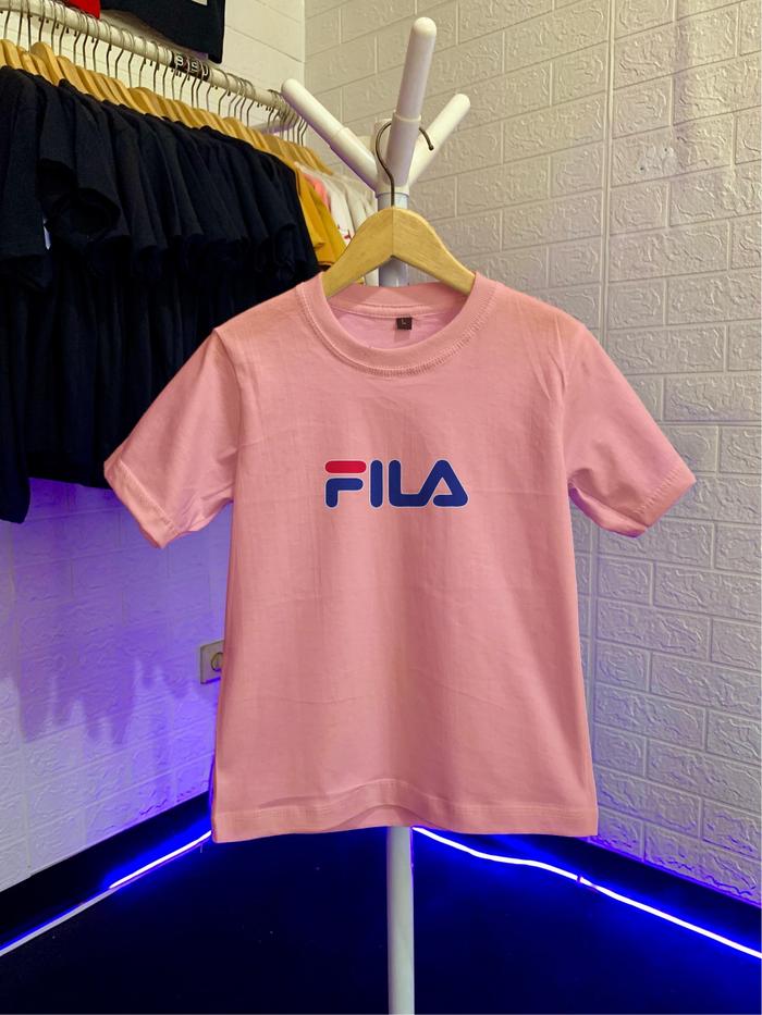 Promo Kaos Anak Laki Laki FILA 1-11 Tahun Cotton Combed 30s Baju