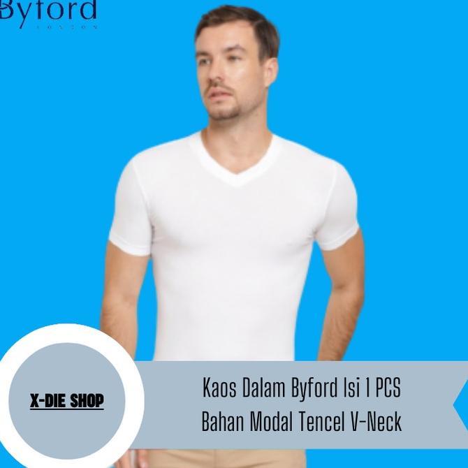 Gambar [PROMO] KAOS DALAM BYFORD ISI 1 PCS BAHAN MODAL TENCEL SUPER SOFT PUTIH HITAM NAVY - Putih, S dari CV Maarten Mandiri Jaya undefined Tokopedia