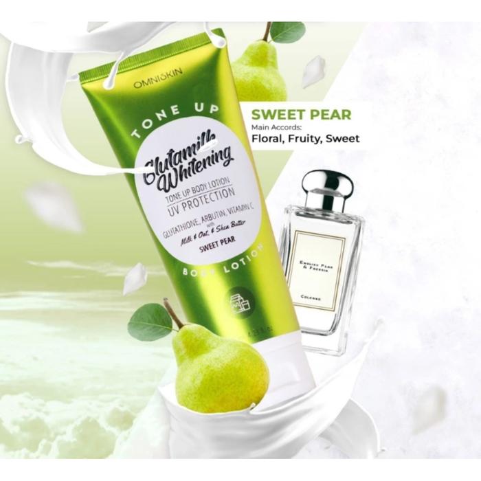 Gambar Omniskin Tone Up Body Lotion Glutamilk Whitening UV Protection Hand Body Badan Moisturizing - Sweet Pear dari GUDANG SKINCARE SBY undefined Tokopedia