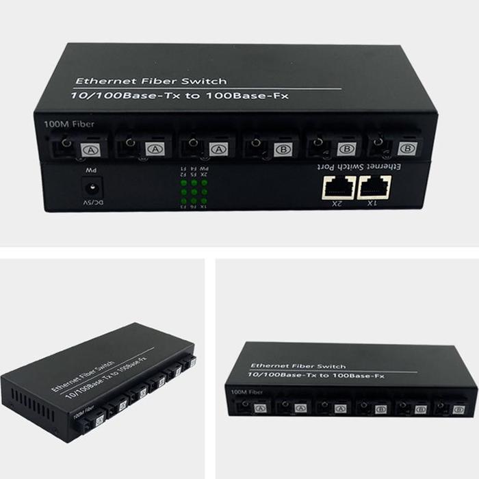 Gambar Media Converter 6 Fo 2 Lan Suport Poe Fx Fiber Optic Optica Media Converter 6 Port FO 2 Port LAN - Fiber Switch Optic 6 SC 2 RJ45 10/100M A+B htb 6 port - 6 Port/2 Port dari TECHNO FLOW undefined Tokopedia