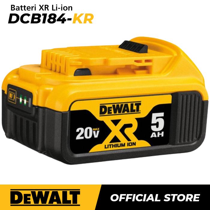 Gambar Dewalt Battery Li-Ion / Baterai 18/20 Volt 5.0Ah DCB184 - DCB184-KR dari Dewalt ID undefined Tokopedia