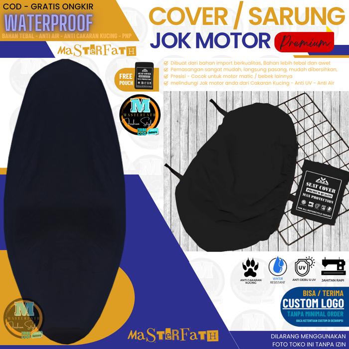 Gambar Cover seat / Sarung Jok Motor Premium Anti kucing Honda BEAT DELUXE STREET SUPRA BLADE REVO STYLO SCOOPY VARIO 125 160 110 150 PCX ADV - HITAM POLOS, SMALL dari masterfath undefined Tokopedia