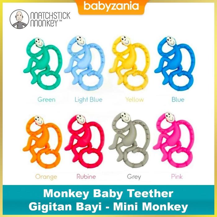 Gambar Matchstick Monkey Mini Monkey Teether Gigitan Bayi - Grey dari tasstore. undefined Tokopedia