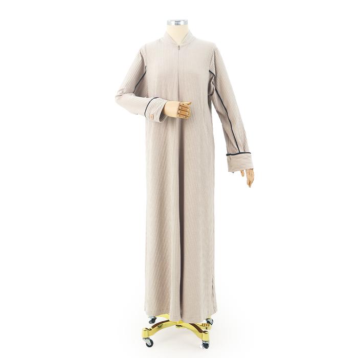 Gambar Nusseyba Zalfa Dress Bahan Knit Gamis Wanita Dress Muslimah - Mocca, M dari NusseybaID undefined Tokopedia