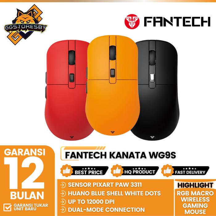 Gambar FANTECH KANATA WG9s / WG9 RGB MACRO WIRELESS Gaming Mouse - KANATA S, BLACK dari GGSTORESBY Kota Surabaya Tokopedia