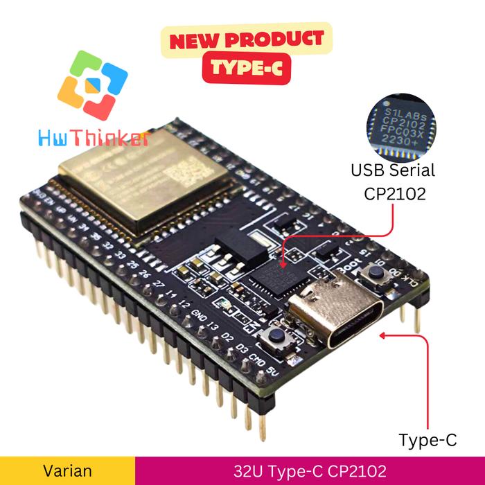 Gambar ESP32 DevKitC V4 ESP32-WROOM-32D ESP32-WROOM-32U Development Board IOT - 32U-TypeC dari HwThinker undefined Tokopedia