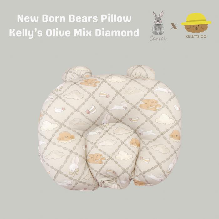 Gambar Carrol Baby X Kelly's.co New Born Pillow Bears Ears - Baby Pilow Tencel - Bantal  Kepala Bayi Tencel - OliveMixDiamond dari Carrol Baby undefined Tokopedia