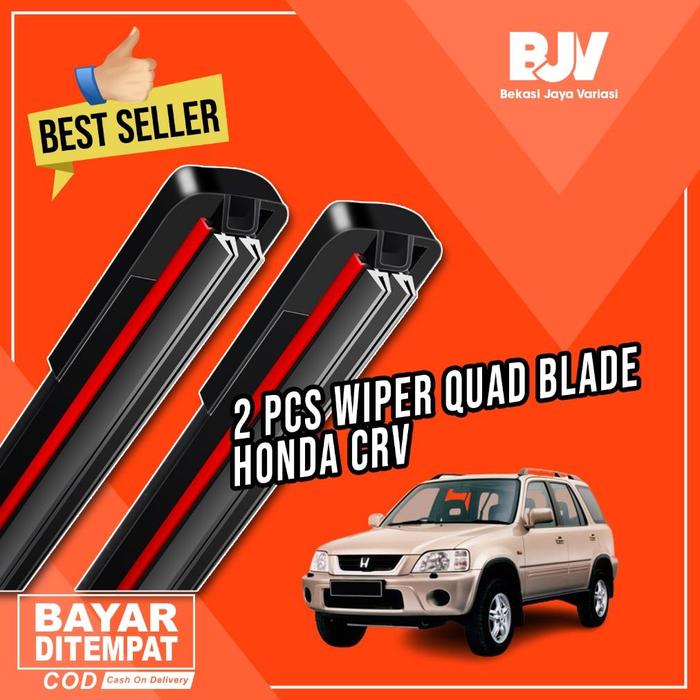 Gambar [STOK READY] Wiper Mobil Quad Blade HONDA CRV - 2 PCS Wiper Depan Frameless Quad Layer Empat Blade - 1995 - 2001 dari BJ Variasi undefined Tokopedia