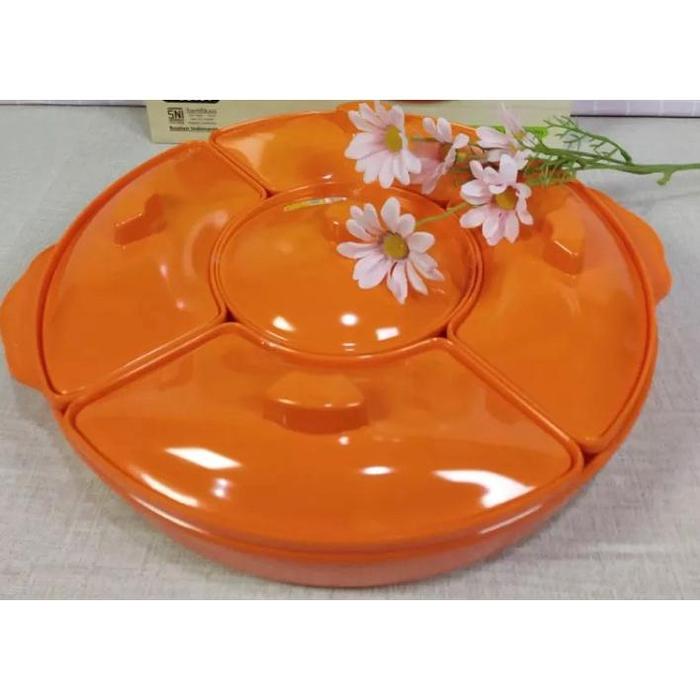 Gambar [GARANSI] [DK] PARTY SET JUMBO/PRASMANAN MELAMIN SET GOLDEN DRAGON/WADAH SAJI JUMBO/TEMPAT LAUK JUMBO UK.18 INCH - Orange dari restroute undefined Tokopedia
