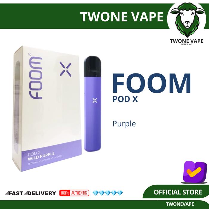 Gambar Foom X 580mAh Pod Kit by Foom Lab - 100% Authentic / Foom Pod X Kit - WILD PURPLE dari Twoneofficial undefined Tokopedia