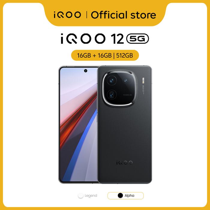 Gambar [Flash Sale]vivo iQOO 12 (16/512) - 1st Snapdragon 8 Gen 3, 6K VC Cooling , 120+5000mAH - VV168NRML - Alpha dari vivo Indonesia undefined Tokopedia