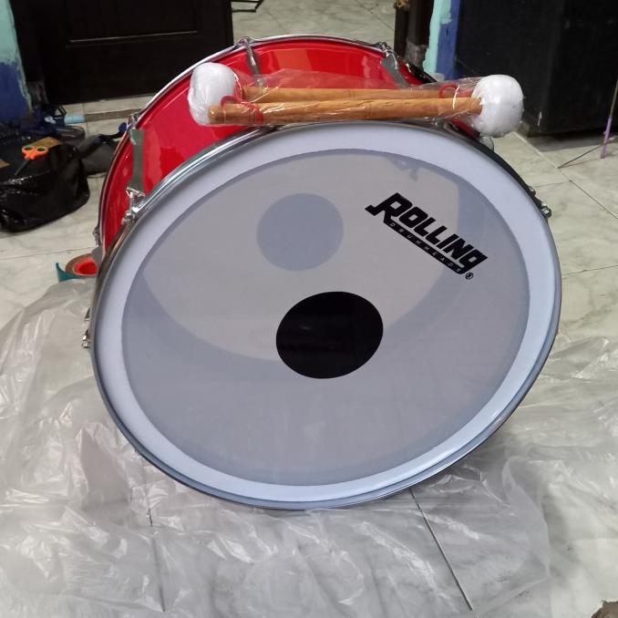Gambar bass drum suporter / bass supporter 16 - 26 inch Terbaik - Putih, 22 inchi dari Jaya Musikk undefined Tokopedia