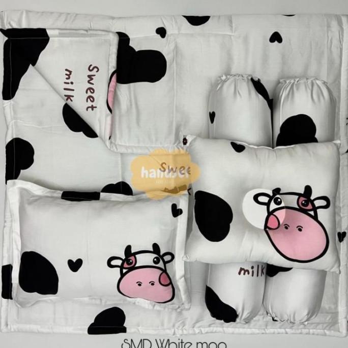Gambar ADA Stok!! BABY BEDDING SET TENCEL SUTRA ORGANIK/SUTRA MODAL BEDCOVER - SMD White moo, Silicon Grade A dari ULHAK ID undefined Tokopedia