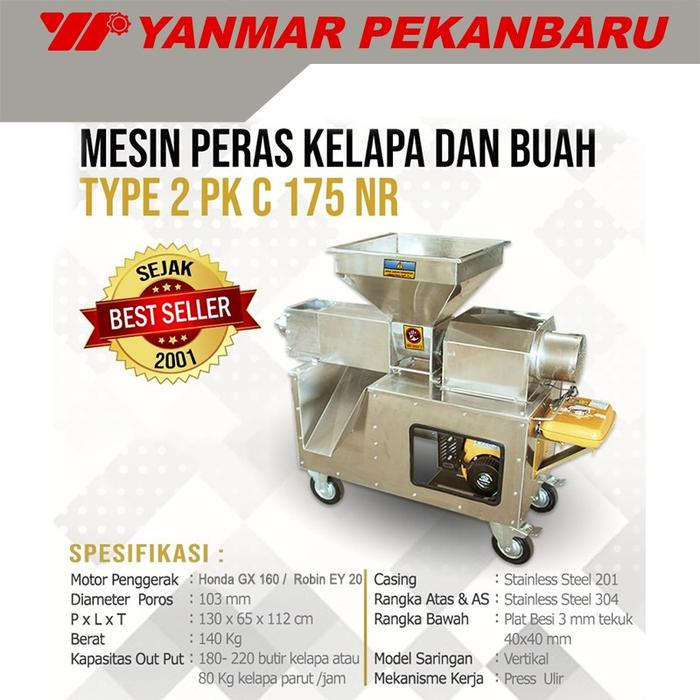 Gambar Mesin Peras Santan Kelapa dan Buah Type 2 PK C-175 NR Komplit Mesin Penggerak - + ROBIN EY 20 dari Yanmar Pekanbaru undefined Tokopedia