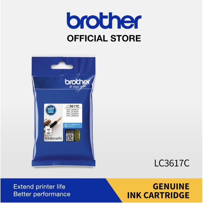 Gambar BROTHER INK LC-3617 BLACK, CYAN, MAGENTA, YELLOW - Cyan dari Brother Indonesia Shop Jawa Tengah undefined Tokopedia