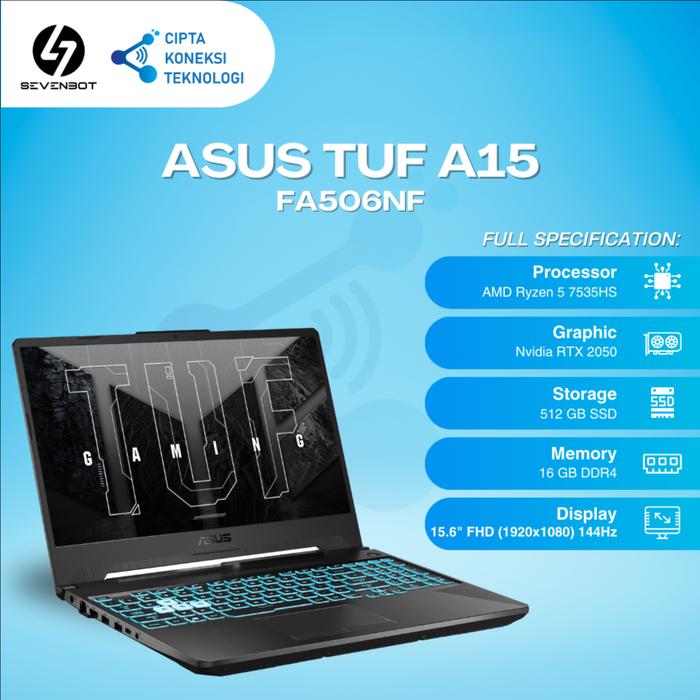 Jual LAPTOP ASUS TUF GAMING A15(FA506NF), AMD RYZEN 7535HS