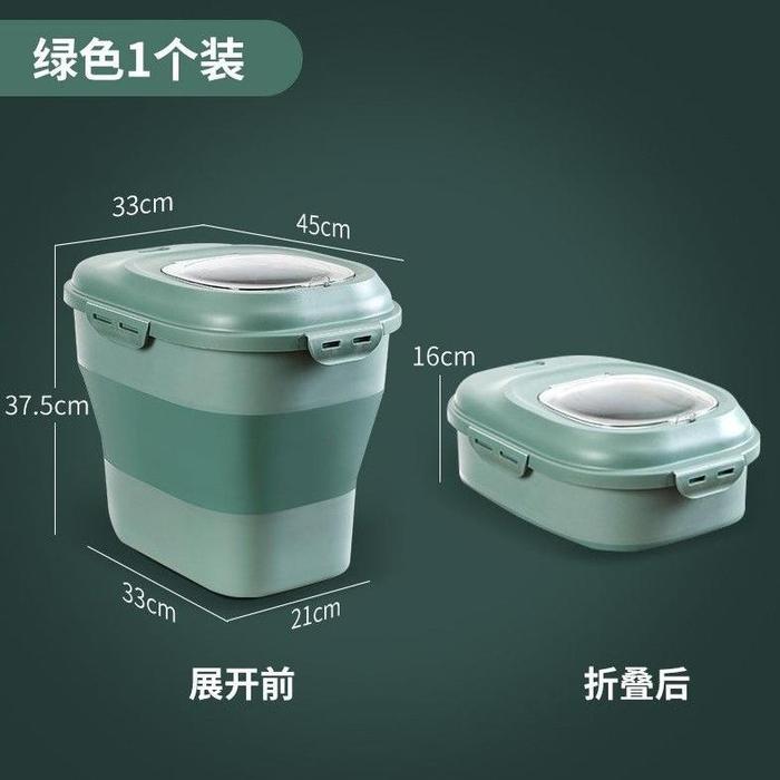 Gambar [PROMO] COD DISPENSER BERAS LIPAT 25KG / TEMPAT BERAS JUMBO LIPAT TERBARU / UNIK HEMAT TEMPAT SUPER MURAH - Hijau, BUBBLE + KARDUS dari clasyxtod undefined Tokopedia