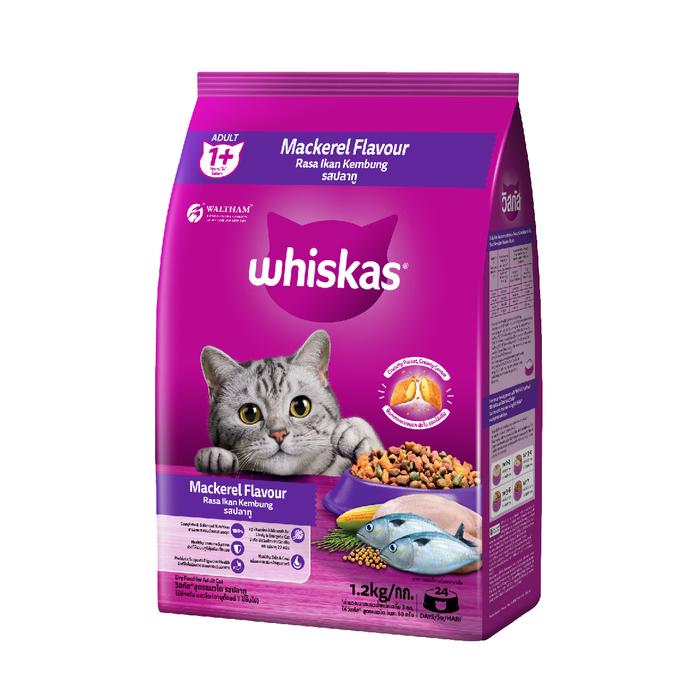 Gambar Cat Food adult Whiskas 1.2kg makanan kucing dewasa 1.2 kg tuna chicken - MACKAREL dari RC Petshop Jakarta undefined Tokopedia
