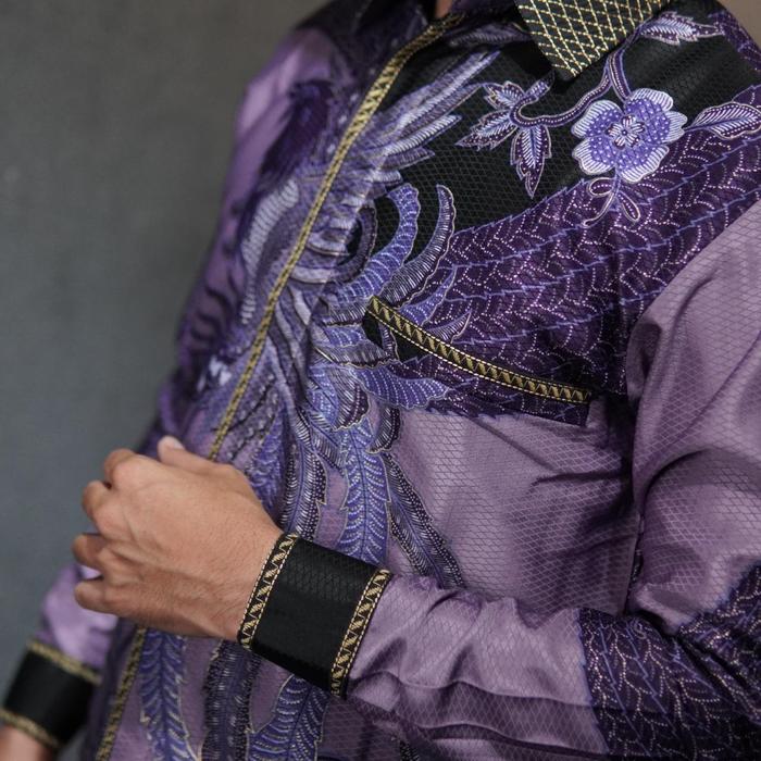 Gambar Baju Kemeja Batik pria motif Tulis Seperti ATBM SUTRA Pesta BR12 - WICAKSONO SMOCK, XS dari BATIK BUNAYYASTORE undefined Tokopedia