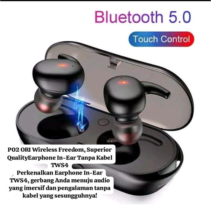 Gambar P02 ORI TWS BLUETOOTH STEREO CAS MUSIK MUSIC WIRELESS HANSFREE BLUETUT BLUTUT HEADPHONE PREMIUM AUDIO SOUND POWER QUALITY EARPHONE IN EAR WIRELES    Perkenalkan Earphone In-Ear, gerbang Anda menuju audio yang imersif dan pengalaman tanpa kabel yang sesung dari grosirhasyifa12 undefined Tokopedia